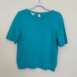 Talbots Teal Short Sleeve Top